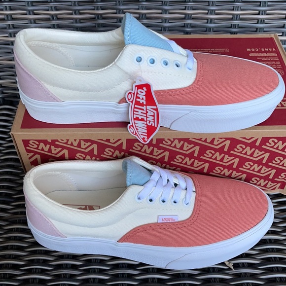 Vans Era Platform Twill Pastel Block/True White WMNS - Picture 2 of 16